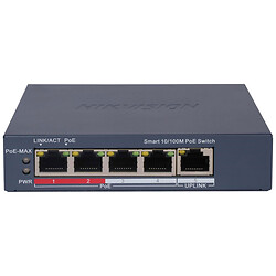 Коммутатор Hikvision DS-3E1105P-EI/V2 POE, Серый