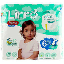 Підгузки-трусики дитячі Lirro 6" 15+кг