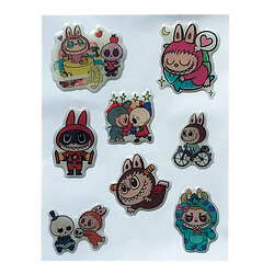 Набір наклейок 3D Stickers Labubu 8