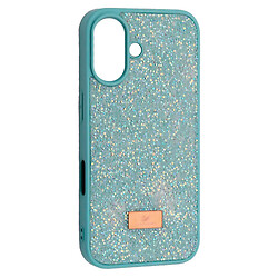 Чехол (накладка) Apple iPhone 16, Swarovski Diamond, Синий