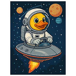 Набор с алмазной мозаикой, выборочной, "Утка в космосе", 15x20см, Ідейка