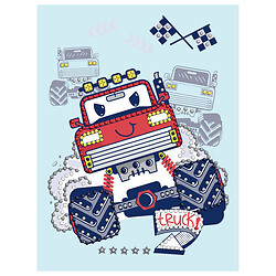 Набір з алмазною мозаїкою, вибірковою, "Червона машинка", 15x20см, Ідейка