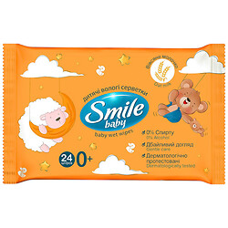 Серветки вологі дитячі Smile Екстракт вівсяне молоко