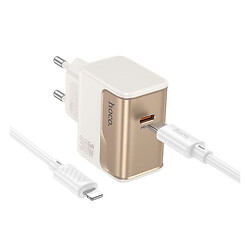 Hoco CS72A Apple iPhone SE 2022 / iPhone 14 Pro Max / iPhone 14 Plus / iPhone 14 Pro / iPhone 14 / iPhone 13 Pro / iPhone 13 Mini / iPhone 13 / iPhone 13 Pro Max / iPhone 12 Mini / iPhone 12 Pro Max / iPhone 12 Pro, З кабелем, Lightning, Білий