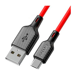 USB кабель Earldom EC-154M, MicroUSB, 1.0 м., Червоний