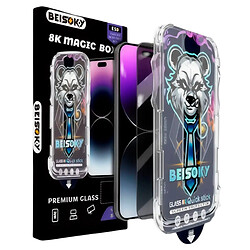 Защитное стекло Apple iPhone 15 Pro, BEISOKY, 9D, Черный
