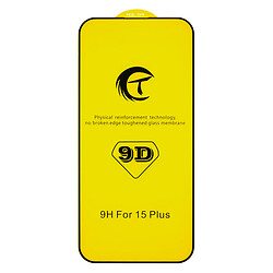 Захисне скло Apple iPhone 15 Plus, Full Glue, 9D, Чорний