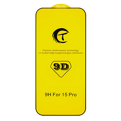 Захисне скло Apple iPhone 15 Pro, Full Glue, 9D, Чорний
