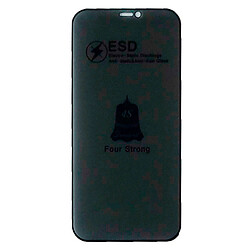Защитное стекло Apple iPhone 15, ESD, Антишпион, Черный