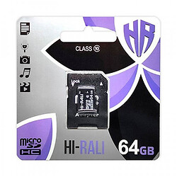 Карта памяти Hi-Rali MicroSDHC, 64 Гб., Черный