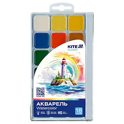 Фарби акварельні, 18 кол., Kite