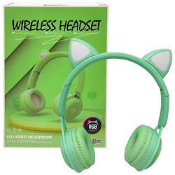 Наушники беспроводные, подсветка, Bluetooth, Mic