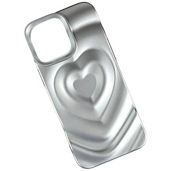 Чехол (накладка) Apple iPhone 14 Pro Max, Heart Glow 3D, Серебряный