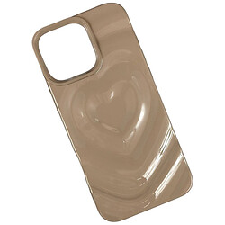 Чохол (накладка) Apple iPhone 15 Pro Max, Heart Glow 3D, Кавовий