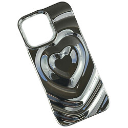 Чехол (накладка) Apple iPhone 16 Pro, Heart Glow 3D, Silver Mirror, Серебряный