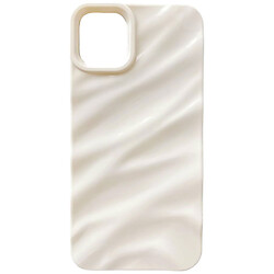 Чехол (накладка) Apple iPhone 15, Wavy Pattern 3D, Белый