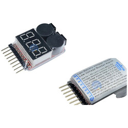 Сигналізатор низького рівня заряду акумулятора, 3.7-30V 1-8s Volter Tester & low Voltage Buzzer Alarm