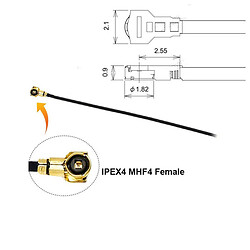 Кабель-переходник RF CAB-RF-END-IPX/IPEX4/U.FL 015