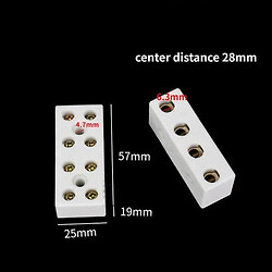 Колодка сполучна Ceramic Terminal 10 holes 58*25*19mm. D:5.5mm