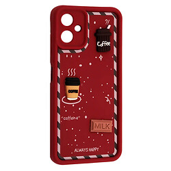 Чехол (накладка) Samsung A065 Galaxy A06, HAPPY Cookie, Marsala, Бордовый