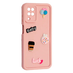 Чохол (накладка) Samsung A125 Galaxy A12 / M127 Galaxy M12, HAPPY Cookie, Light Pink, Рожевий