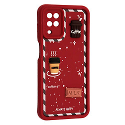 Чохол (накладка) Samsung A125 Galaxy A12 / M127 Galaxy M12, HAPPY Cookie, Marsala, Бордовий