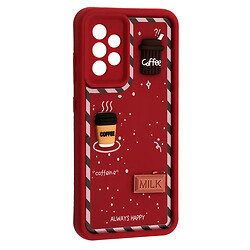 Чохол (накладка) Samsung A525 Galaxy A52, HAPPY Cookie, Marsala, Бордовий