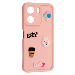 Чохол (накладка) Xiaomi Poco C65 / Redmi 13C, HAPPY Cookie, Light Pink, Рожевий