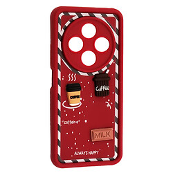 Чохол (накладка) Xiaomi Poco C75 / Redmi 14C / Redmi A4, HAPPY Cookie, Marsala, Бордовий