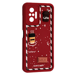 Чохол (накладка) Xiaomi Redmi 10 Pro Max / Redmi Note 10 Pro, HAPPY Cookie, Marsala, Бордовий