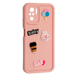 Чохол (накладка) Xiaomi Redmi Note 10 / Redmi Note 10s, HAPPY Cookie, Light Pink, Рожевий