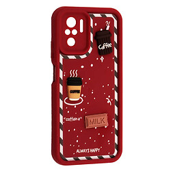 Чохол (накладка) Xiaomi Redmi Note 10 / Redmi Note 10s, HAPPY Cookie, Marsala, Бордовий