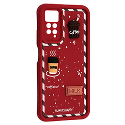 Чохол (накладка) Xiaomi Redmi Note 11 / Redmi Note 11S, HAPPY Cookie, Marsala, Бордовий