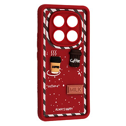 Чохол (накладка) Xiaomi Redmi Note 14 Pro 4G, HAPPY Cookie, Marsala, Бордовий