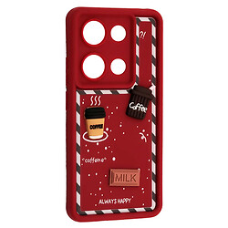 Чохол (накладка) Xiaomi Redmi Note 14S, HAPPY Cookie, Marsala, Бордовий