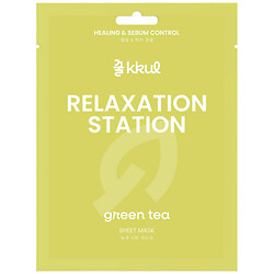 Маска для обличчя тканинна Kkul Relaxation Station з екстрактом зеленого чаю, 25 мл