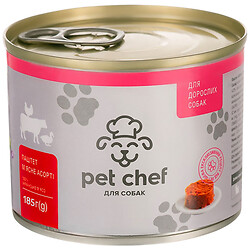 Паштет для взрослых собак Pet Chef "Мясное ассорти", 185 г