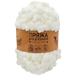 Пряжа для в'язання з помпонами "Craft time" 100 г, 45 м тон №57