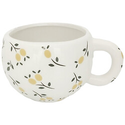 Чашка фарфоровая с рисунком Лимоны, 340 мл