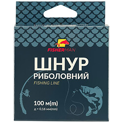 Рыбный шнур Fisherman, d=0.16 мм, 100 м