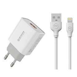 СЗУ WK WP-U57 Apple iPhone SE 2022 / iPhone 14 Pro Max / iPhone 14 Plus / iPhone 14 Pro / iPhone 14 / iPhone 13 Pro / iPhone 13 Mini / iPhone 13 / iPhone 13 Pro Max / iPhone 12 Mini / iPhone 12 Pro Max / iPhone 12 Pro, С кабелем, Lightning, Белый