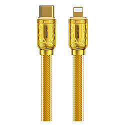 USB кабель WK WDC-163 Apple iPhone SE 2022 / iPhone 14 Pro Max / iPhone 14 Plus / iPhone 14 Pro / iPhone 14 / iPhone 13 Pro / iPhone 13 Mini / iPhone 13 / iPhone 13 Pro Max / iPhone 12 Mini / iPhone 12 Pro Max / iPhone 12 Pro, Lightning, 1.0 м., Золотой