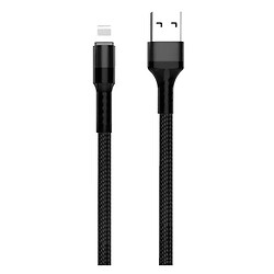 USB кабель WUW X157 Apple iPhone SE 2022 / iPhone 14 Pro Max / iPhone 14 Plus / iPhone 14 Pro / iPhone 14 / iPhone 13 Pro / iPhone 13 Mini / iPhone 13 / iPhone 13 Pro Max / iPhone 12 Mini / iPhone 12 Pro Max / iPhone 12 Pro, Lightning, 1.0 м., Чорний