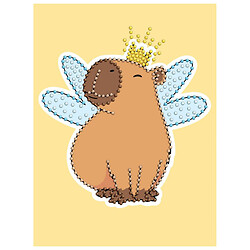 Набір з алмазною мозаїкою, ВИБІРКОВА, "КАПІБАРА ФЕЯ", 15x20см, Ідейка