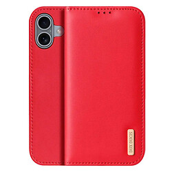 Чехол (книжка) Apple iPhone 17, Dux Ducis Hivo, Красный