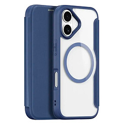 Чехол (книжка) Apple iPhone 17, Dux Ducis Skin X Pro, MagSafe, Синий