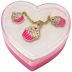 Детский набор украшений: кулон+серьги, с розовым кексиком, Mic