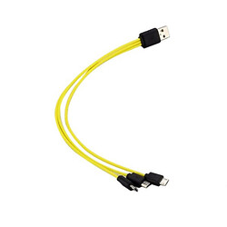 USB кабель USBA-MicroUSBx3 25 cm