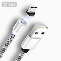 USB кабель Magnetic Cable MicroUSB Silver, MicroUSB, 1.0 м., Серебряный