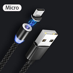 USB кабель Magnetic Cable MicroUSB Black, MicroUSB, 1.0 м., Чорний